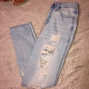 Hollister high waisted ripped jeans